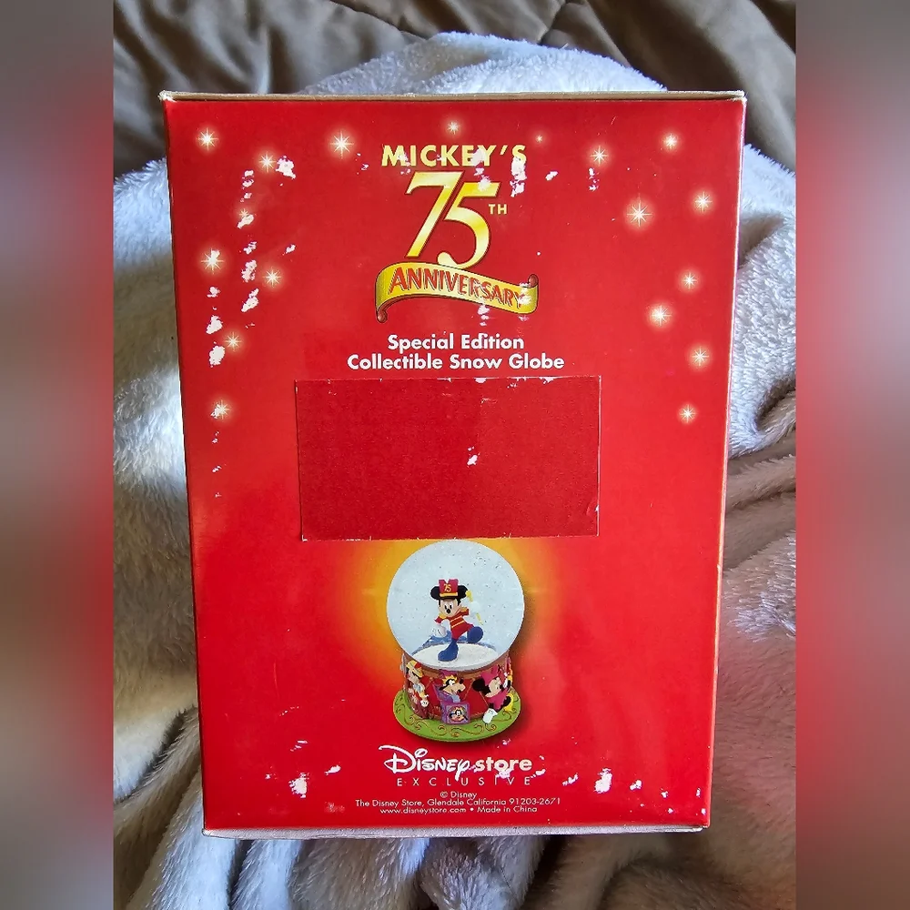 Disney 75th Anniversary Mickey Mouse Snow Globe